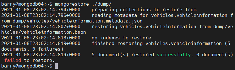 mongostore syntax