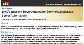 ESG Lab Validation of TrueSight Server Automation（TrueSight Server Automation 的 ESG 实验室验证）
