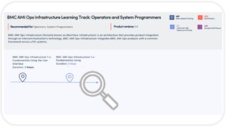 Learning Path for BMC AMI Ops Infrastructure